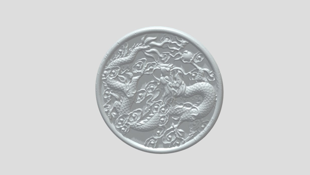 Wood Sculpture Plate(scanned by Revopoint MINI)