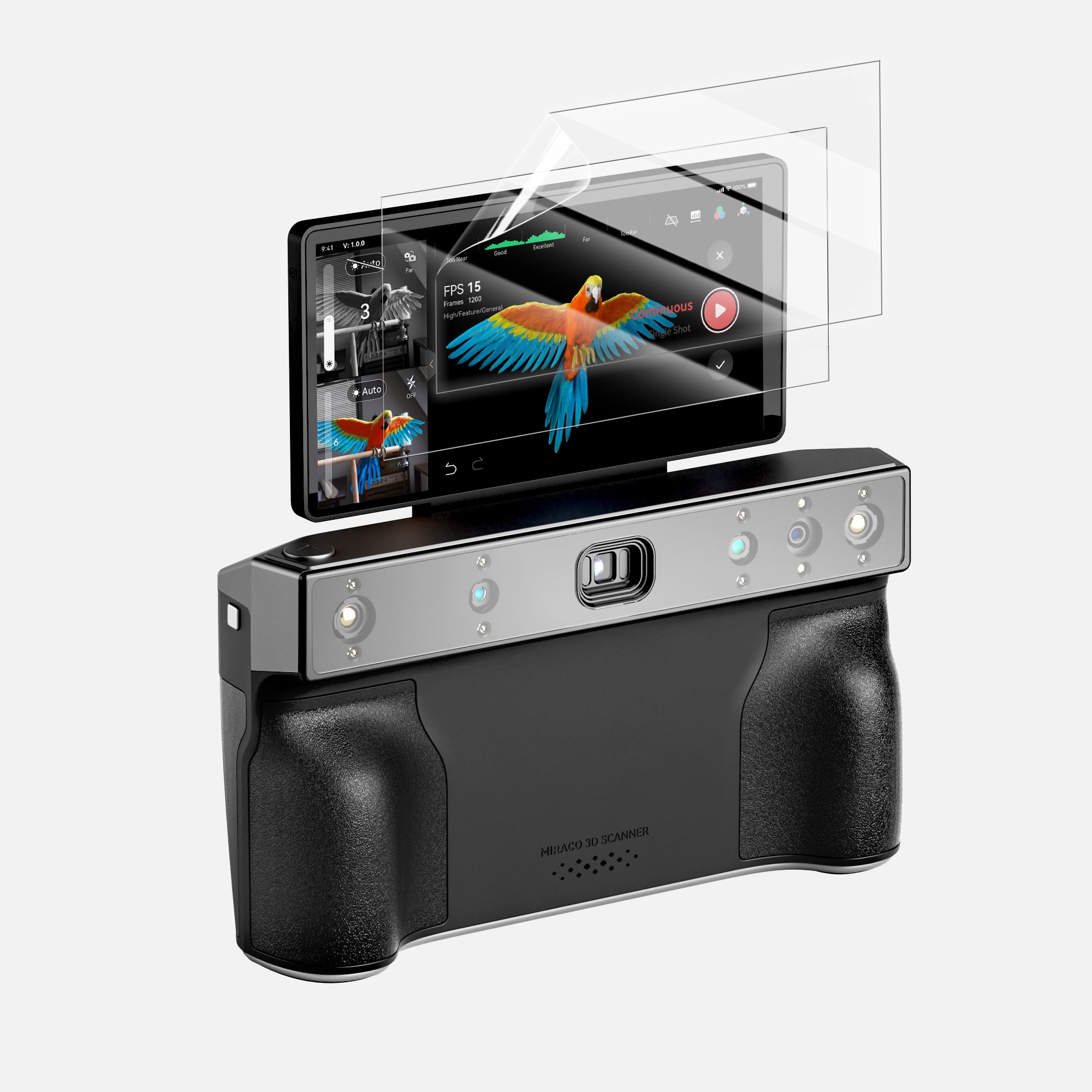 MIRACOシリーズ用の保護ケースと画面保護フィルム