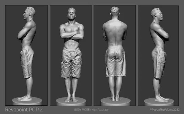 3Dボディスキャナの身体3Dモデリング revopoint 3Dスキャナ