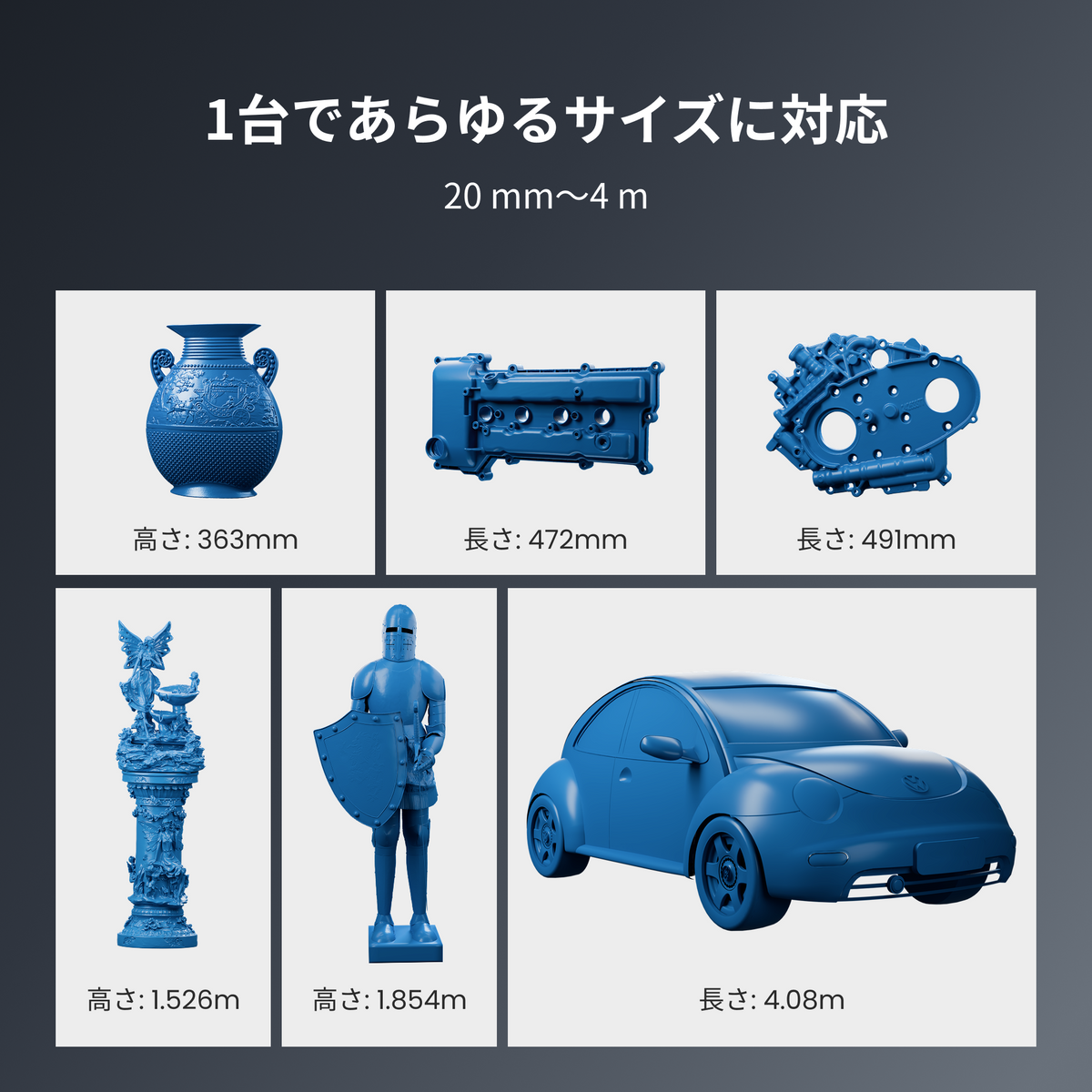 【予約販売】Revopoint RANGE 3 & RANGE 3 Pro：大型対象物に対応するVCSEL・レーザー式ワイヤレス3Dスキャナー